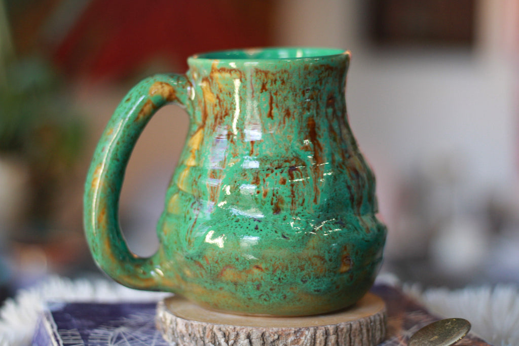 07-F Surprise EXPERIMENT Barely Flared Textured Mug, 21 oz.