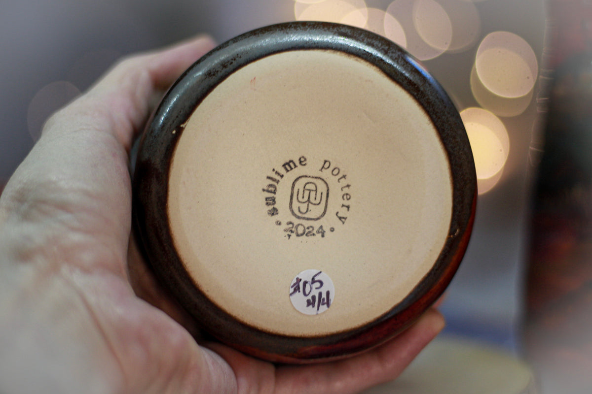 05-B Earthy 'FLOW' Textured Divot Cups - TOP SHELF, 18 oz. (This listing is for one cup)