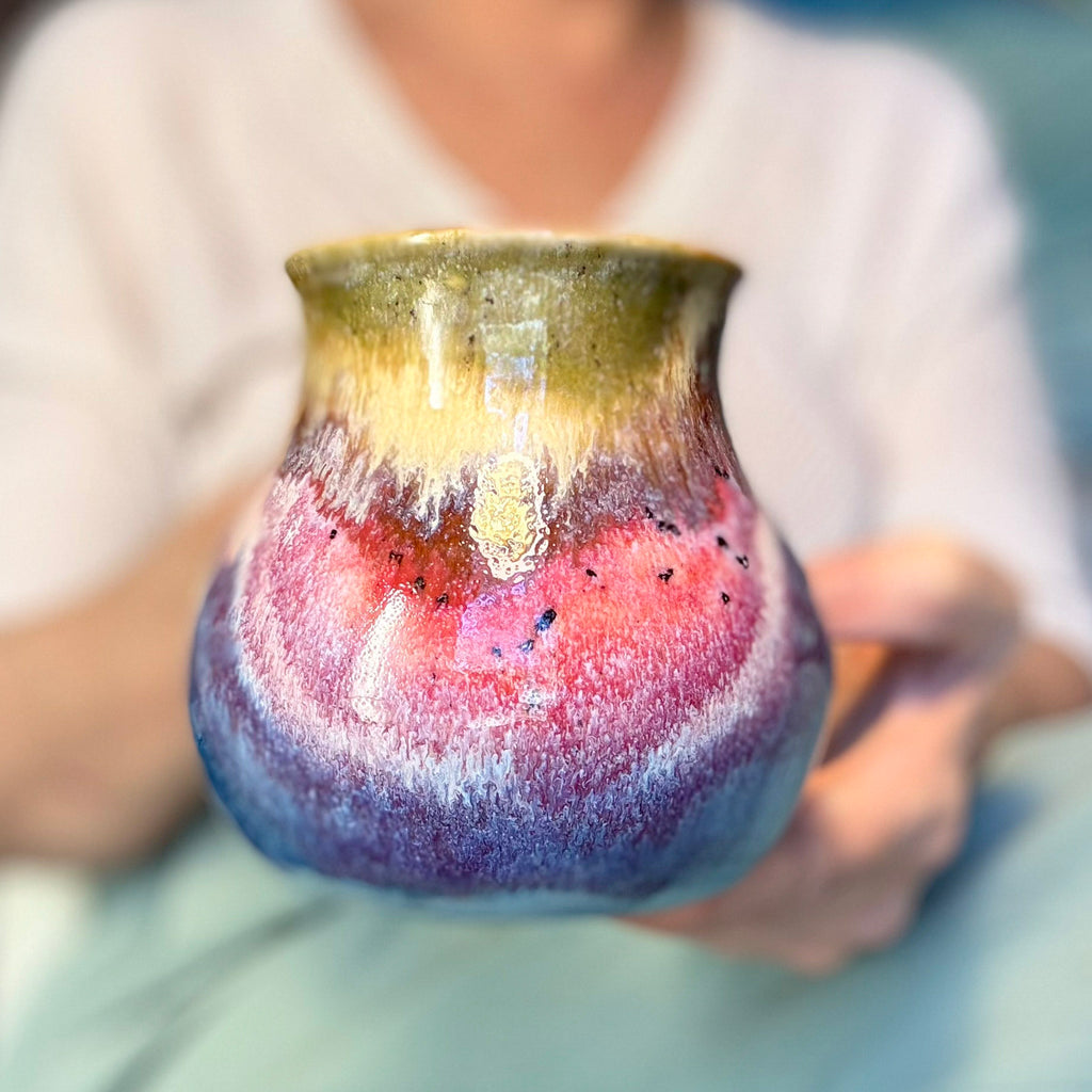 06-C Wispy Rainbow Flared Mug, 18 oz.
