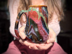 08-C Earthy Rainbow Grotto Curvy Mug - TOP SHELF, 24 oz.