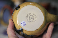 Load image into Gallery viewer, 05-E Amber &#39;FLOW&#39; Barely Flared Textured Divot Mug, 19 oz. (This listing is for one mug)