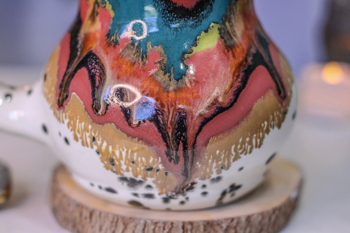 06-B Desert Rainbow Notched Acorn Gourd Mug - TOP SHELF, 25 oz.
