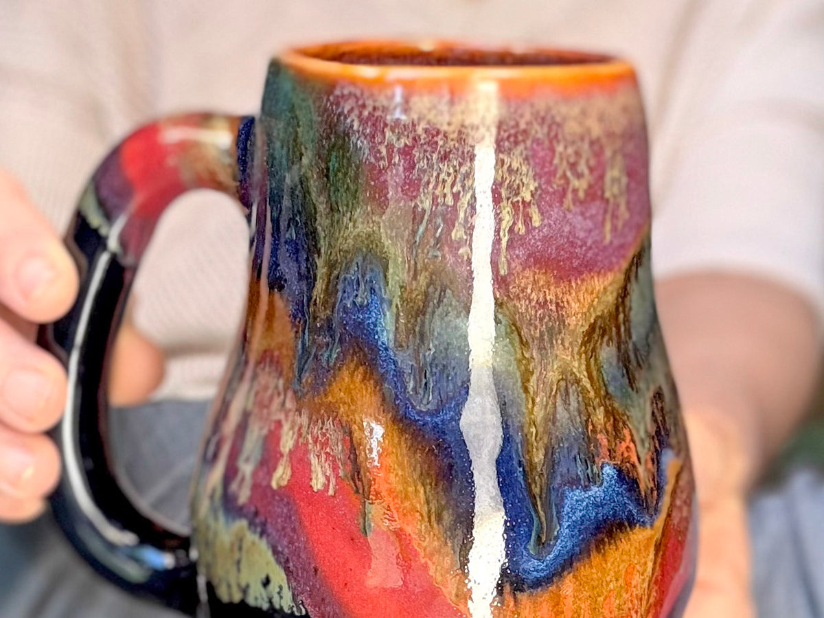 07-D Rainbow Strata Mid Mod Mug, 23 oz.