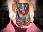 08-C Earthy Rainbow Grotto Curvy Mug - TOP SHELF, 24 oz.