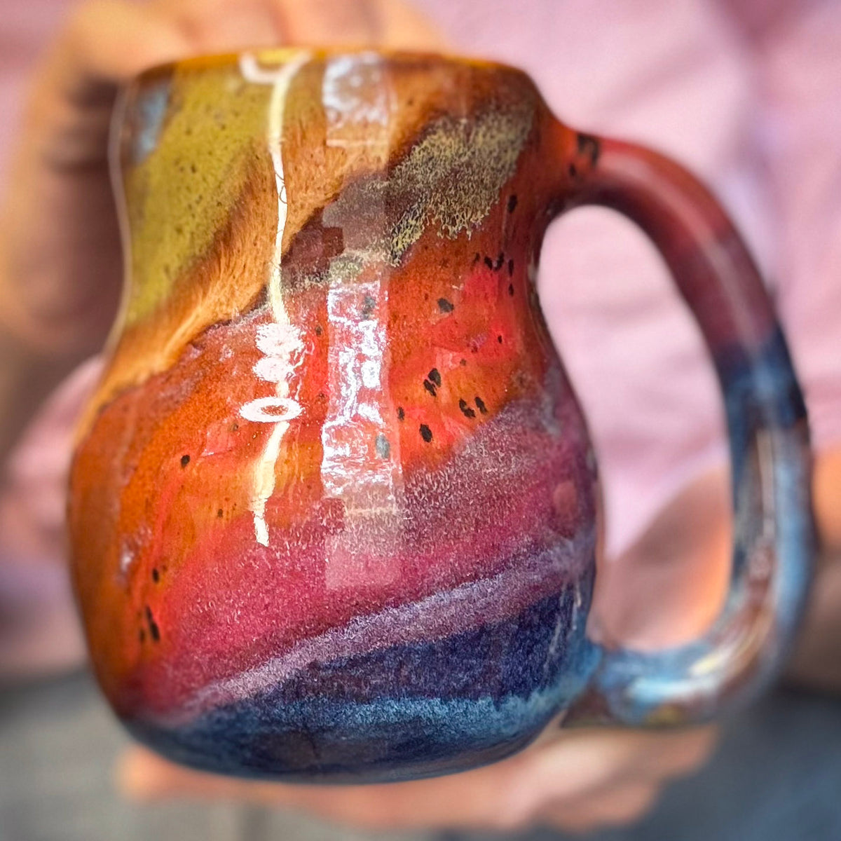 06-C Midnight Rainbow Curvy Mug, 20 oz.