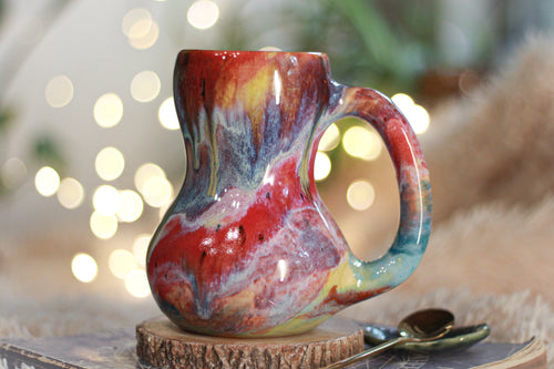 06-C Rainbow 'FLOW' Mug - TOP SHELF MISFIT, 17 oz.