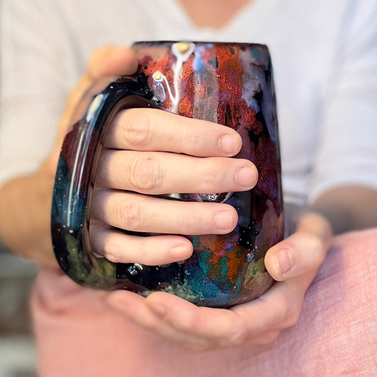 06-A Rainbow Stellar Mug, TOP SHELF - 25 oz.