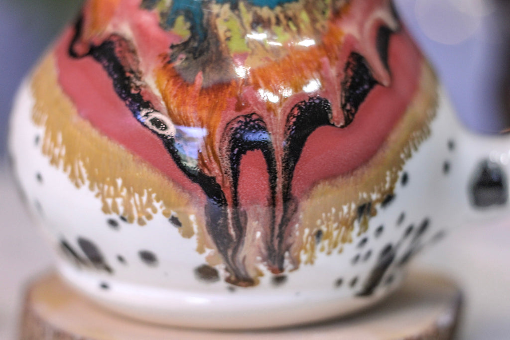 06-B Desert Rainbow Notched Acorn Gourd Mug - TOP SHELF, 25 oz.