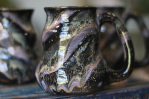 04-E Cosmic Amethyst Grotto Barely Flared Textured Mug, 18 oz. (This listing is for one mug)