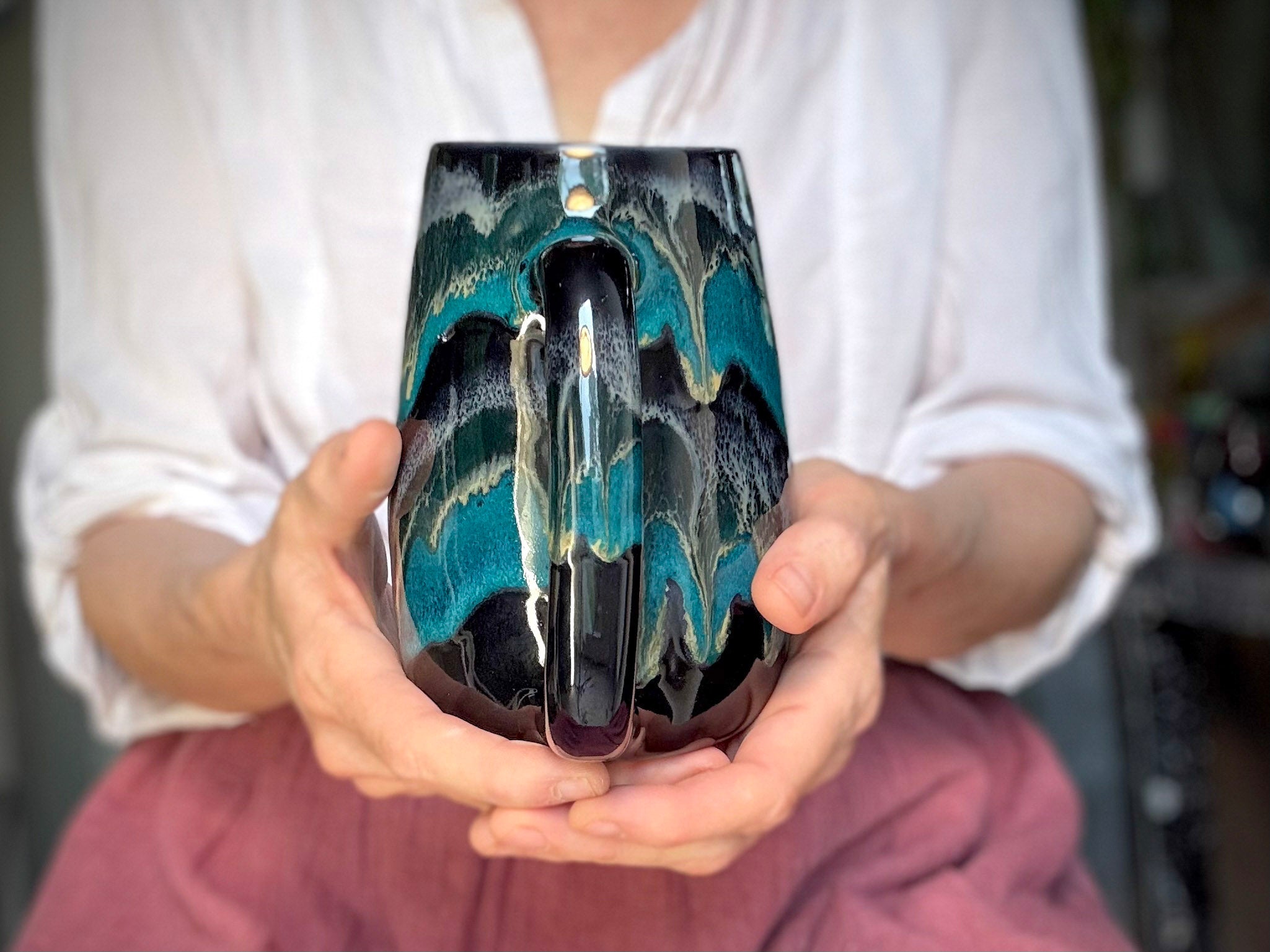 07-D Turquoise Grotto Mug, 26 oz.