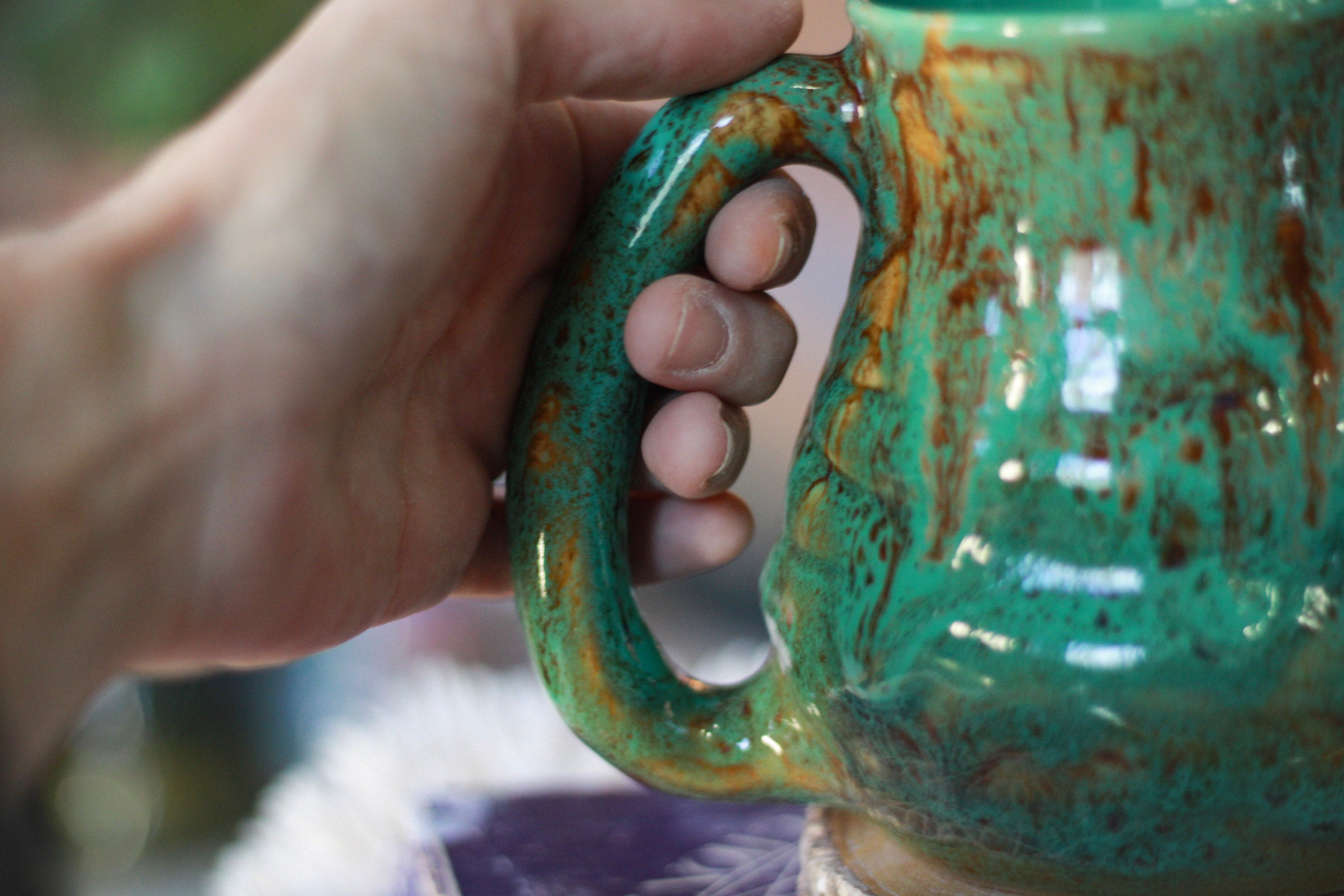 07-F Surprise EXPERIMENT Barely Flared Textured Mug, 21 oz.