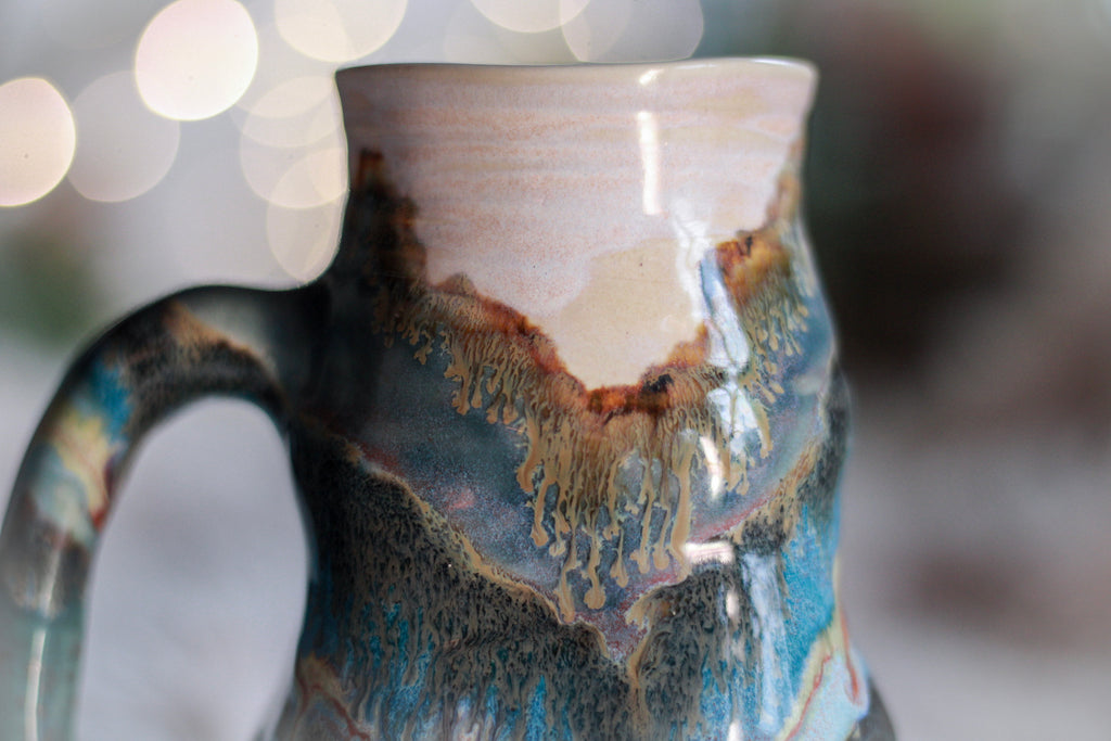 01-A Smoky Mountain Textured Barely Flared Mug - TOP SHELF MISFIT, 22 oz.