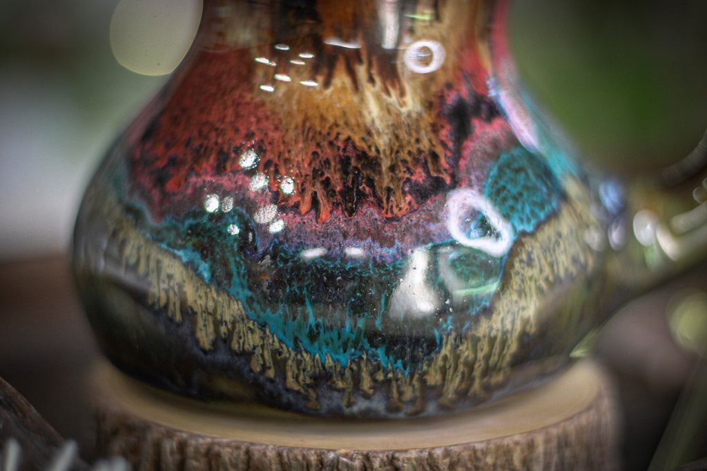 01-A Molten Cheetah Variation Acorn Gourd Mug - TOP SHELF, 20 oz.