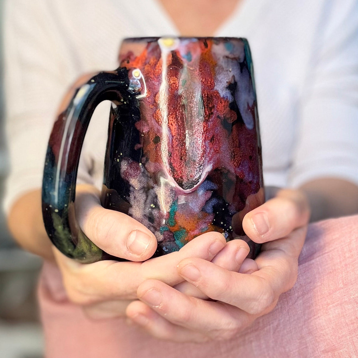 06-A Rainbow Stellar Mug, TOP SHELF - 25 oz.