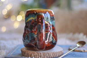 06-D Earthy Rainbow Grotto Textured Divot Mug, 16 oz.