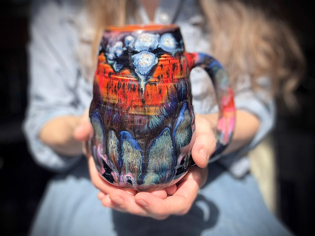 07-B Starry Night Swirly Mug - TOP SHELF MISFIT, 21 oz.