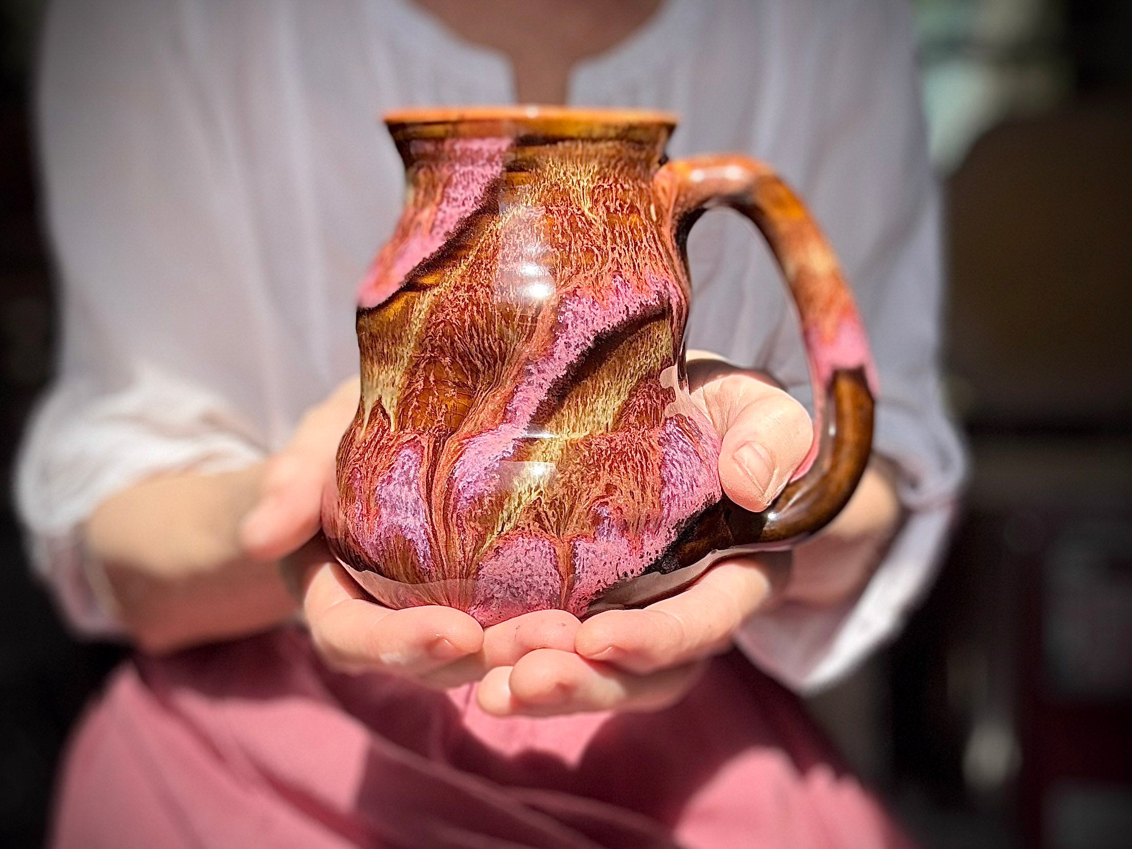 07-D Magenta Grotto Cuddle Mug - TOP SHELF MISFIT, 18 oz.
