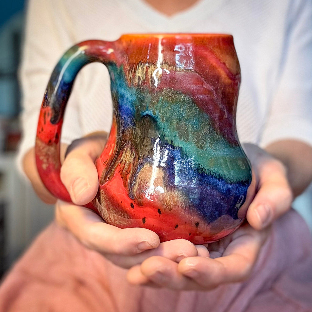 08-C Red PROTOTYPE Gourd Mug, 22 oz.