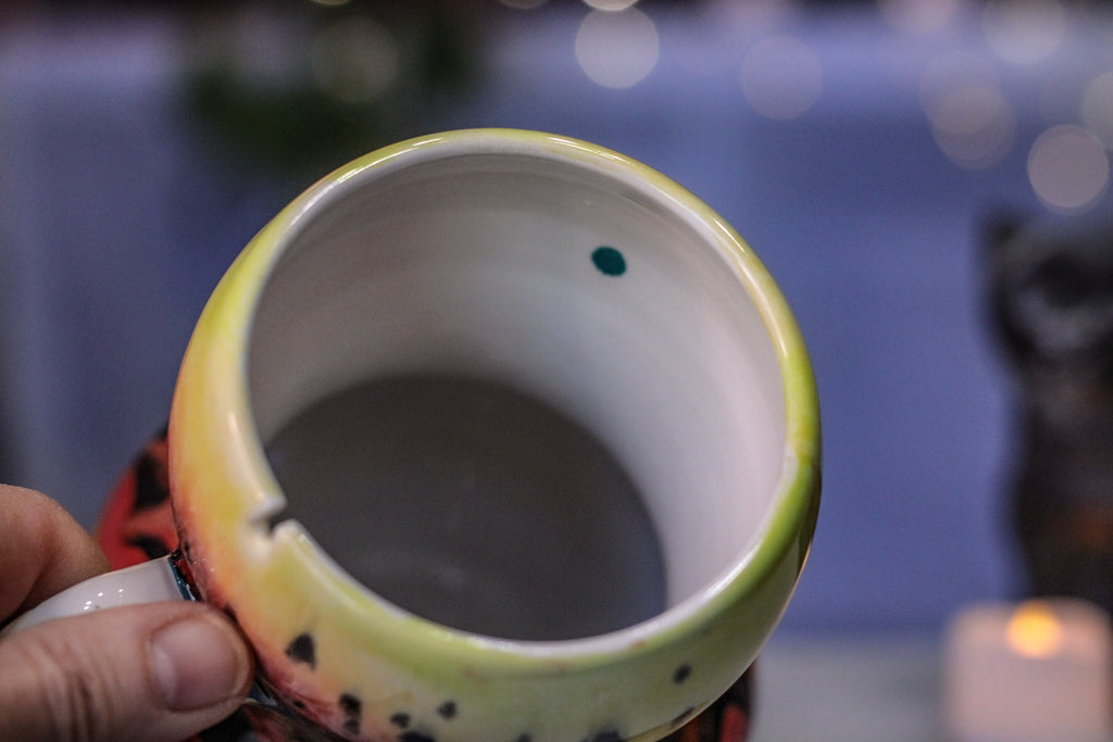 06-B Desert Rainbow Notched Acorn Gourd Mug - TOP SHELF, 25 oz.