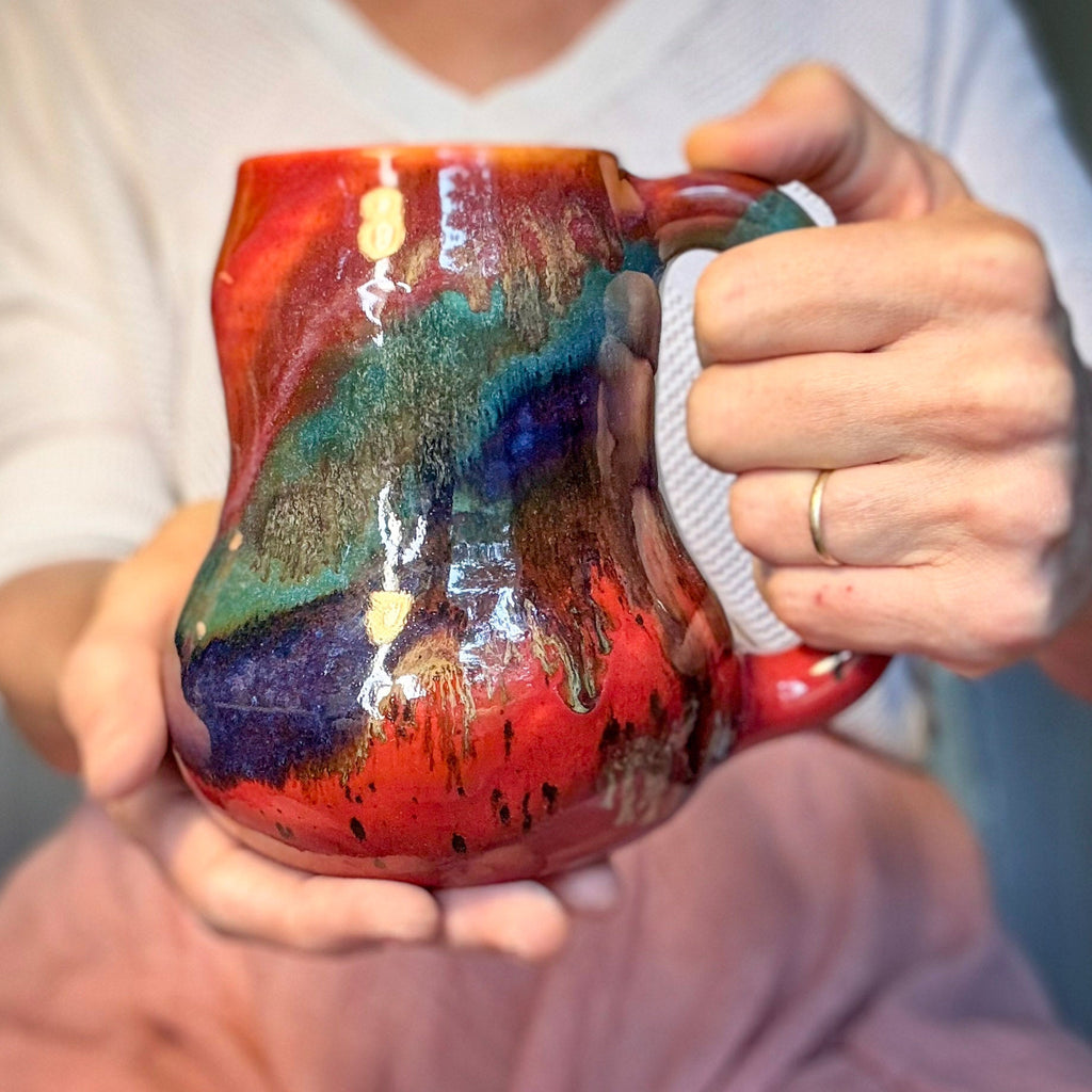 08-C Red PROTOTYPE Gourd Mug, 22 oz.