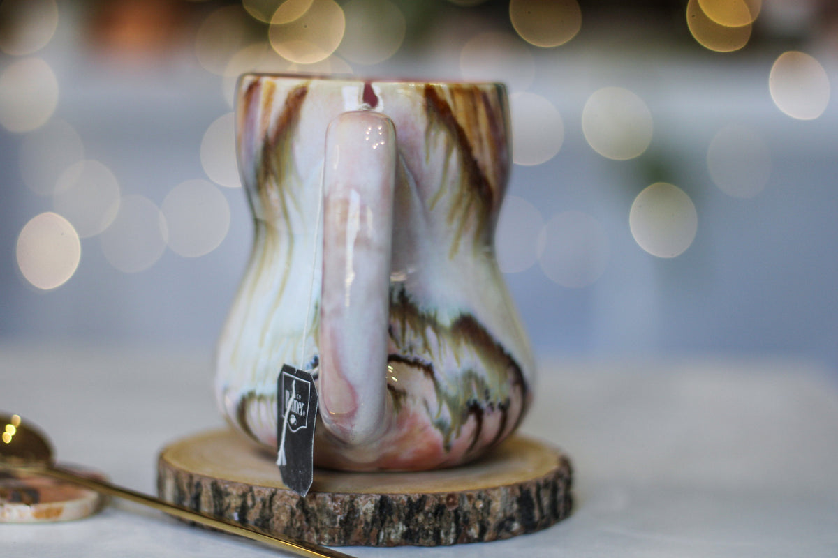 14-C Soft Earth Series PROTOTYPE Petite Notched Gourd Mug - MISFIT, 13 oz. - 15% off