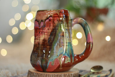 06-C Rainbow 'FLOW' Variation Textured Divot Mug, 20 oz.