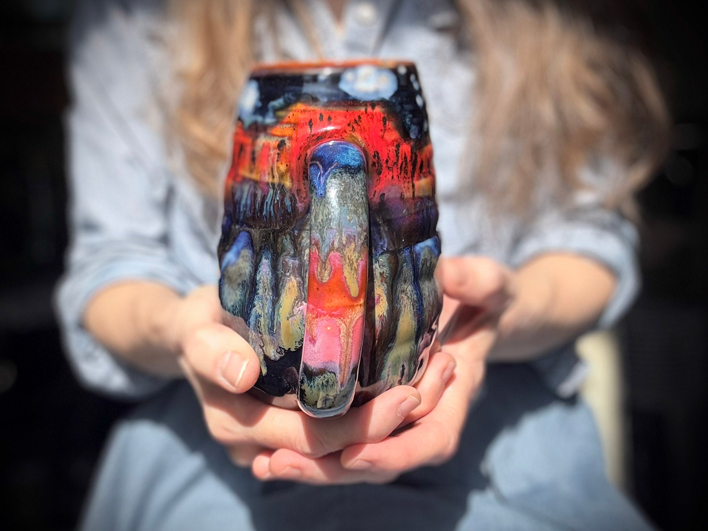 07-B Starry Night Swirly Mug - TOP SHELF MISFIT, 21 oz.