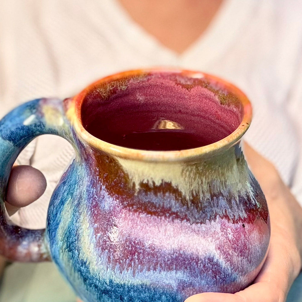 06-C Wispy Rainbow Flared Mug, 18 oz.