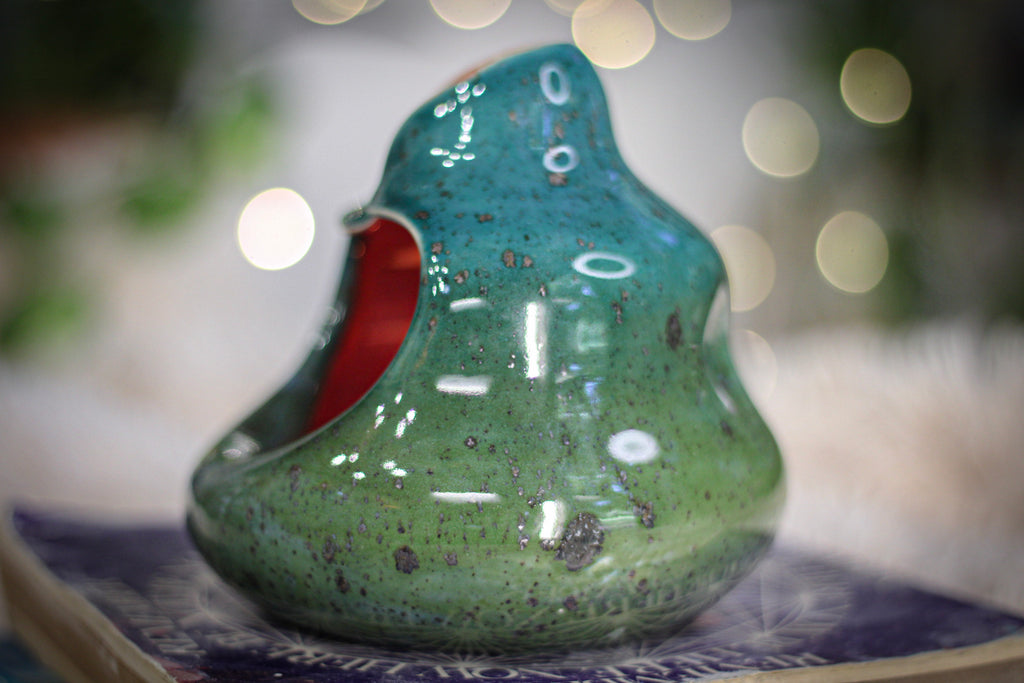 33-C Green & Teal Goddess Candleholder - MISFIT, 10% 0ff