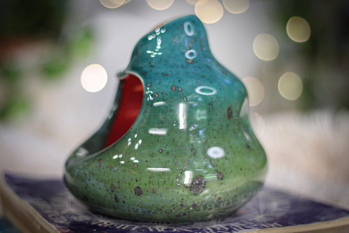 33-C Green & Teal Goddess Candleholder - MISFIT, 10% 0ff