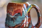 06-D Earthy Rainbow Grotto Textured Divot Mug, 16 oz.