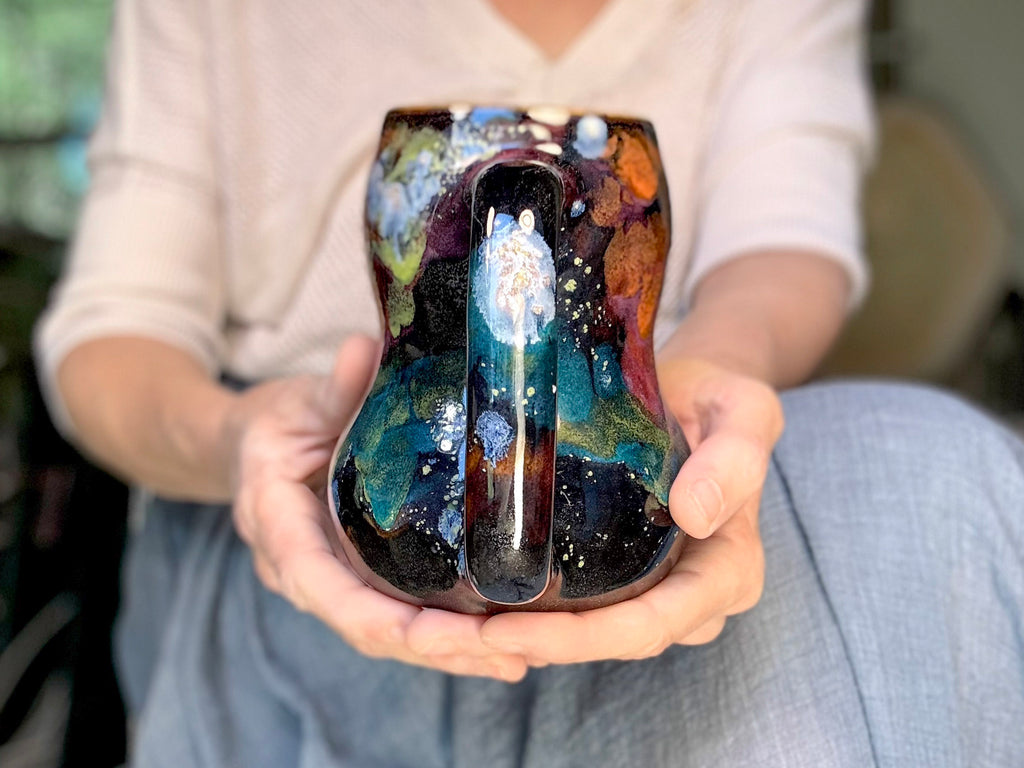 08-B Rainbow Stellar Gourd Mug - TOP SHELF, 23 oz.