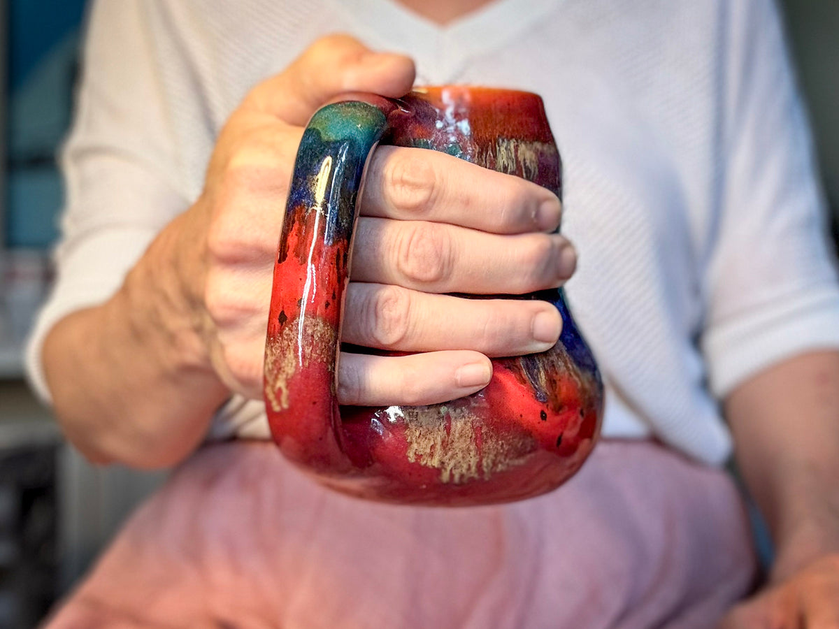 08-C Red PROTOTYPE Gourd Mug, 22 oz.