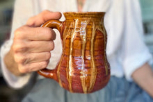 Load image into Gallery viewer, 14-F Brown EXPERIMENT Barely Flared Textured Divot Mug - MISFIT, 18 oz. - 20% off