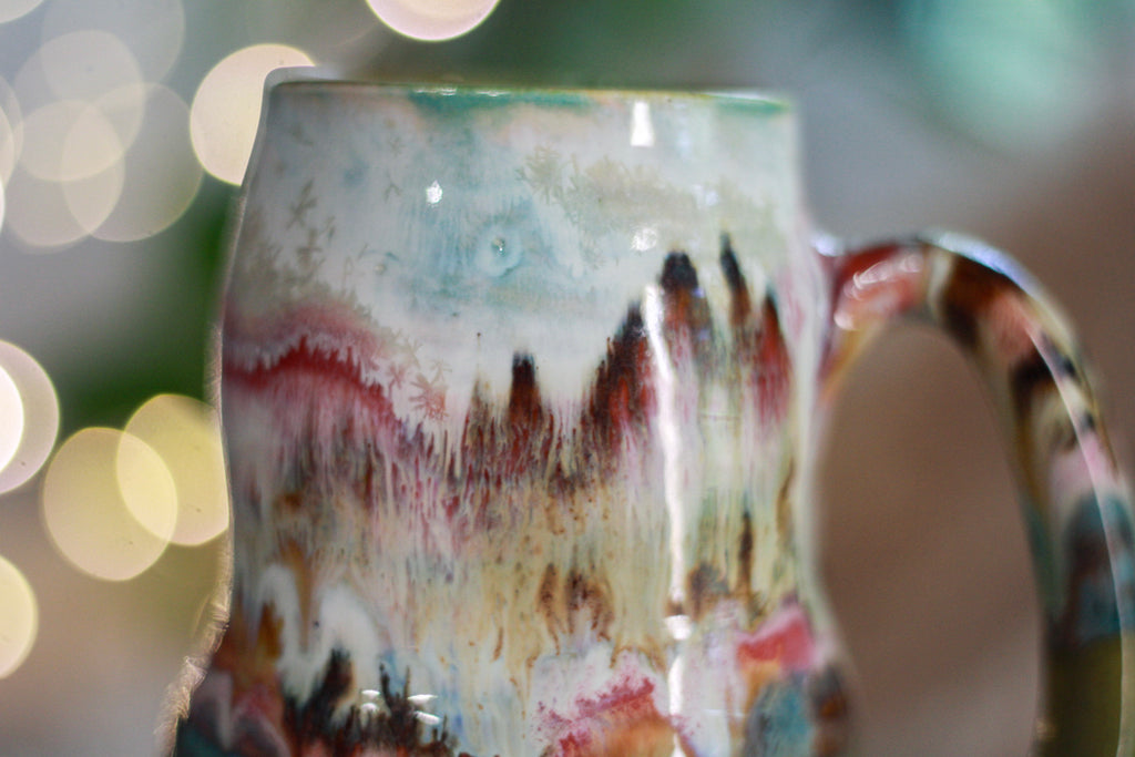06-C Tequila Sunrise Textured Divot Mug, 18 oz.
