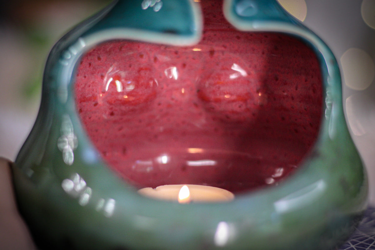 33-C Green & Teal Goddess Candleholder - MISFIT, 10% 0ff