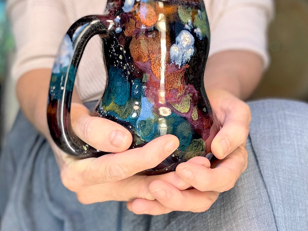 08-B Rainbow Stellar Gourd Mug - TOP SHELF, 23 oz.