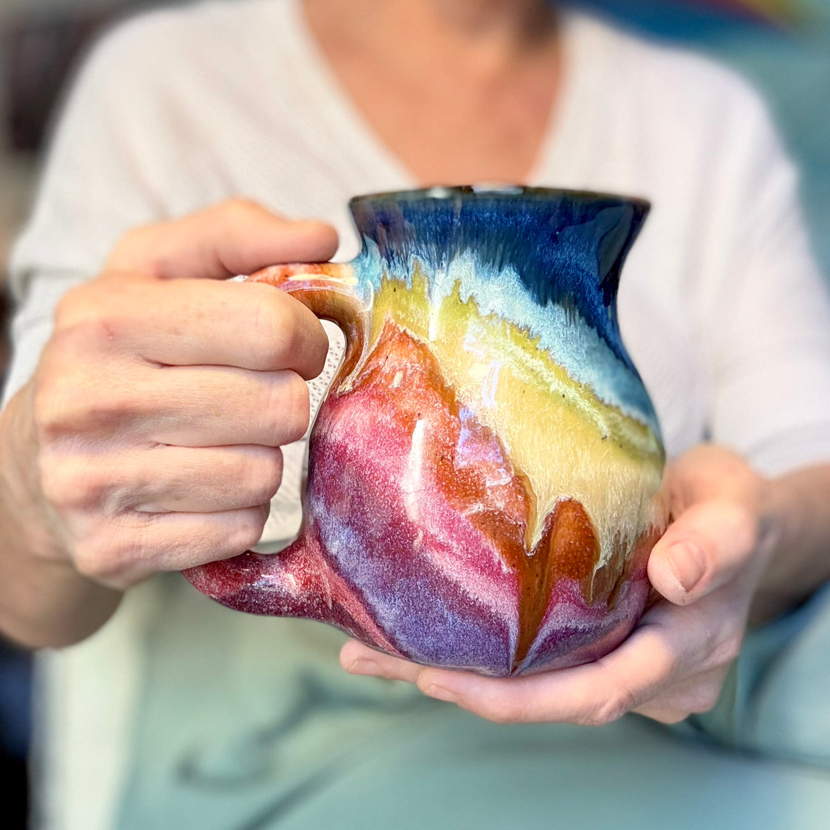07-C Rainbow Flared Mug, 22 oz.