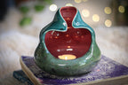 33-C Green & Teal Goddess Candleholder - MISFIT, 10% 0ff