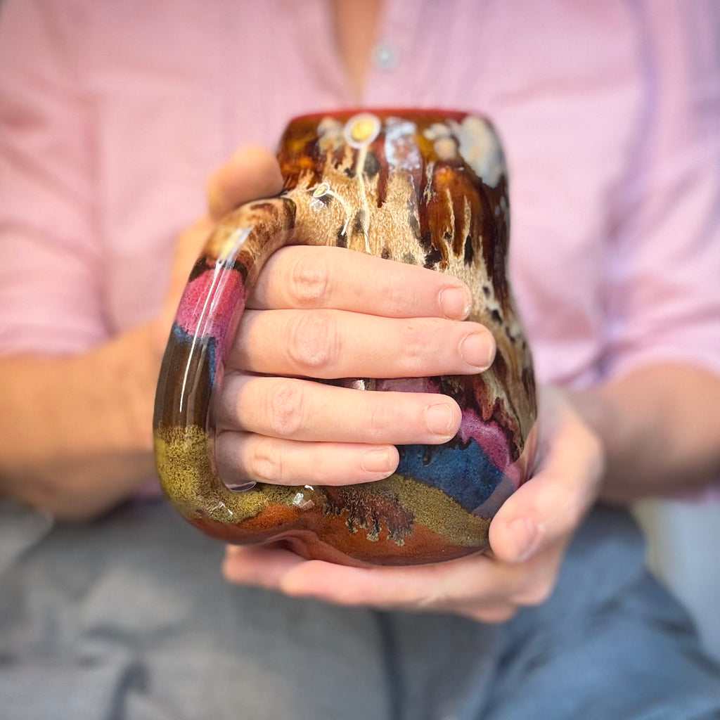 07-B Desert Oasis Curvy Mug, TOP SHELF - 26 oz.