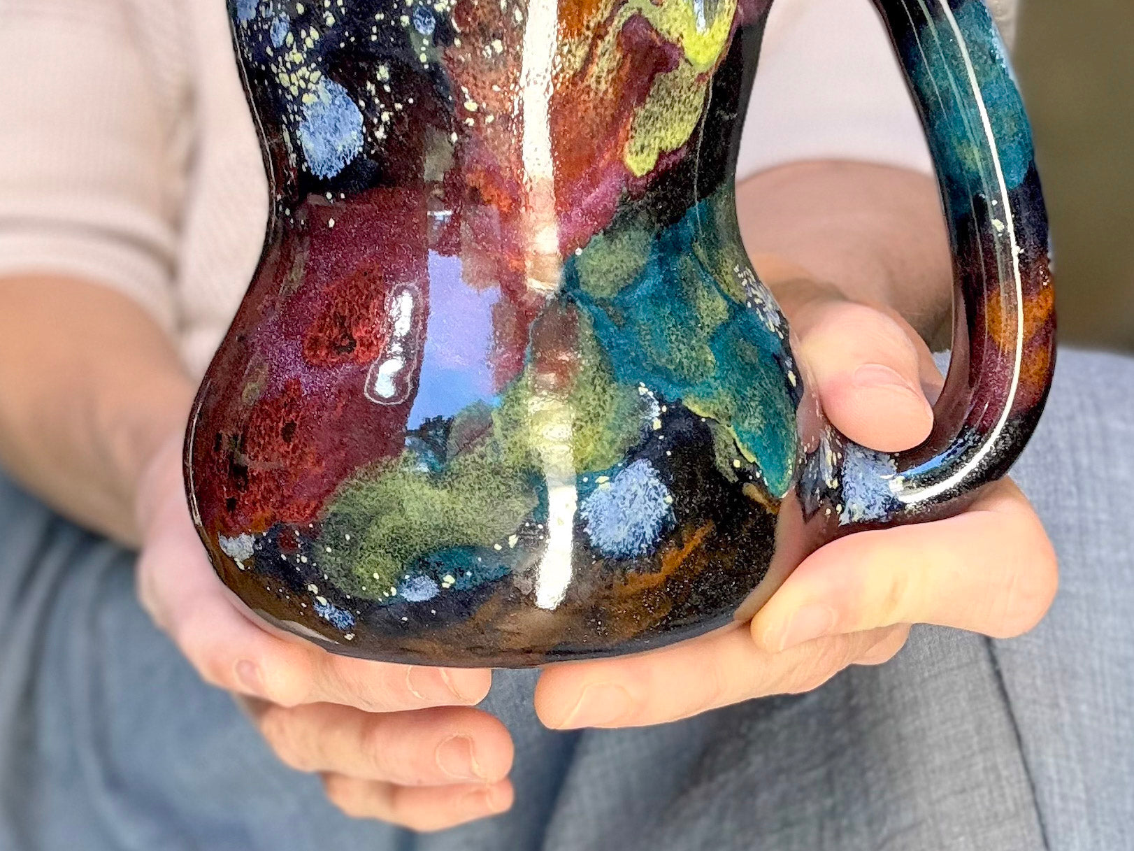 08-B Rainbow Stellar Gourd Mug - TOP SHELF, 23 oz.