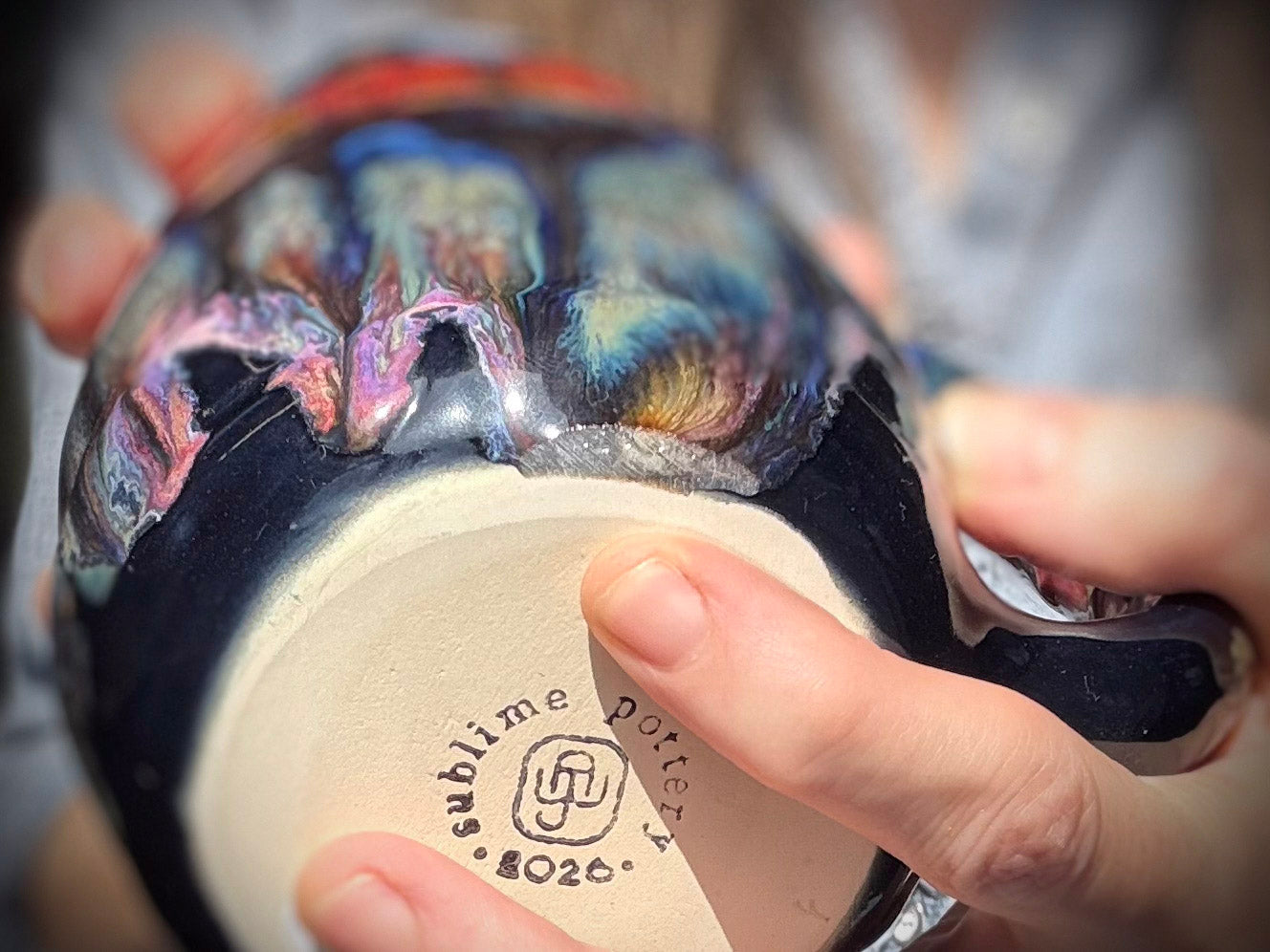 07-B Starry Night Swirly Mug - TOP SHELF MISFIT, 21 oz.