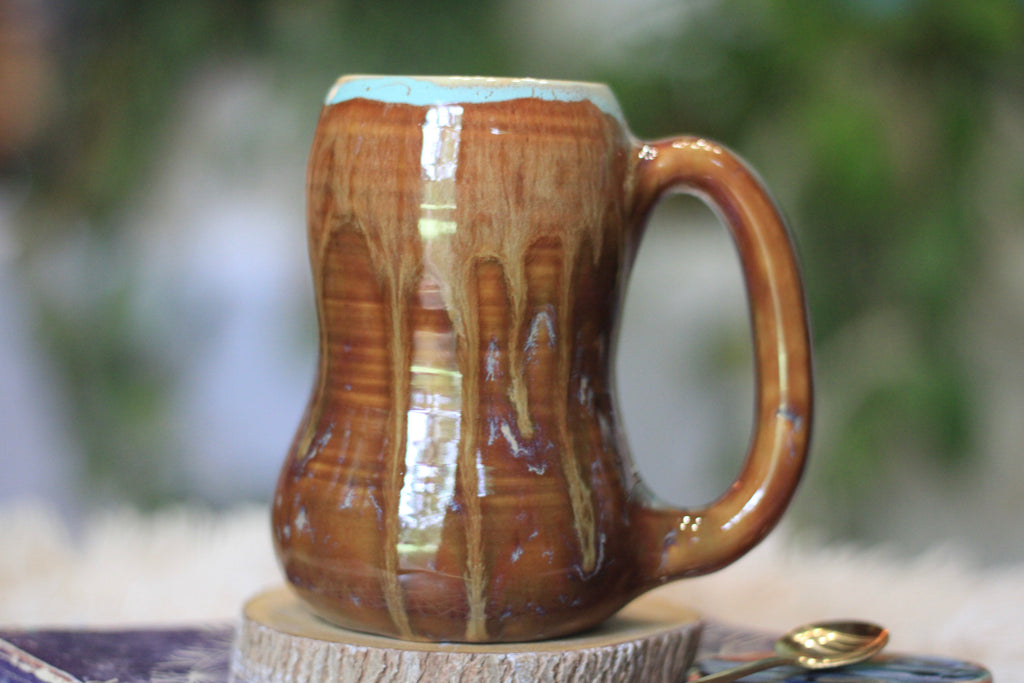 07-E EXPERIMENT Textured Gourd Mug, 18 oz.