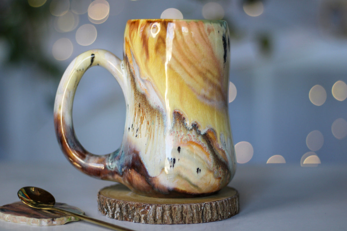 07-B Soft Earth Series PROTOTYPE Gourd Mug, 18 oz.