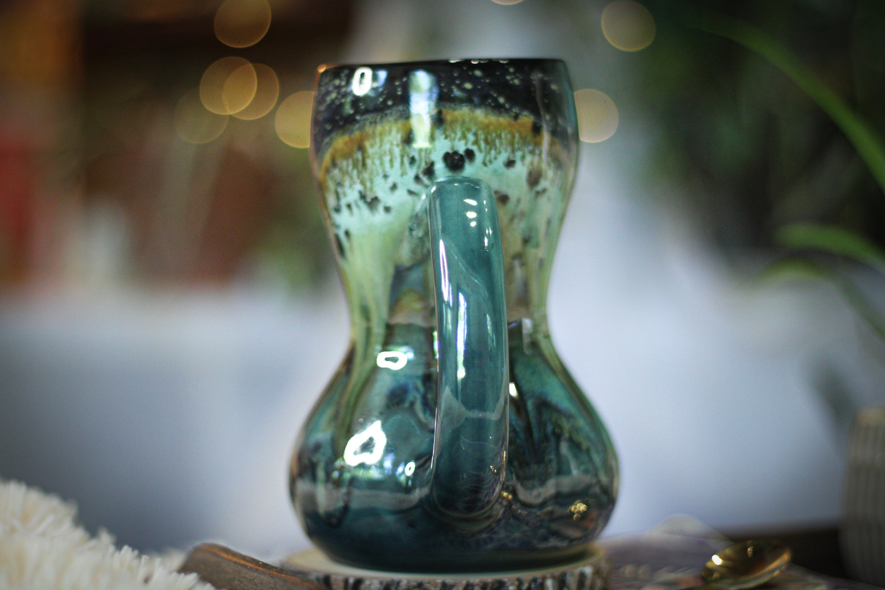 01-A Rocky Mountain Midnight Gourd Mug - TOP SHELF MISFIT, 25 oz.