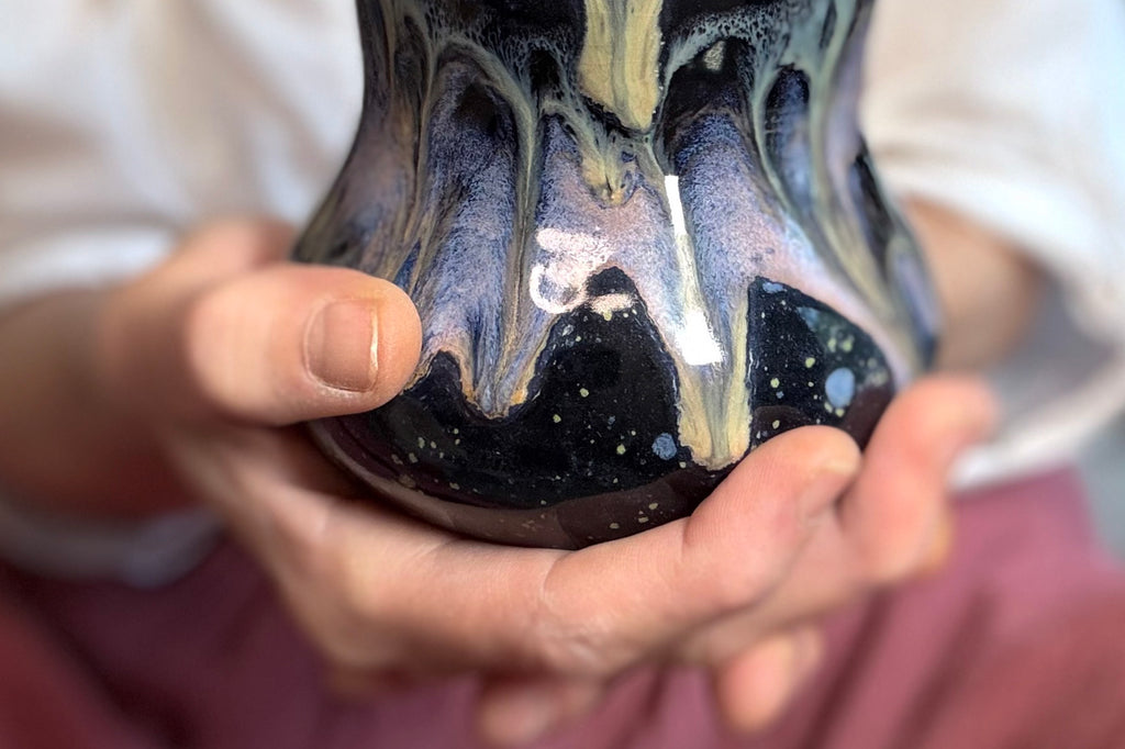 02-C Cosmic Amethyst Grotto Barely Flared Curvy Mug - TOP SHELF, 18 oz.