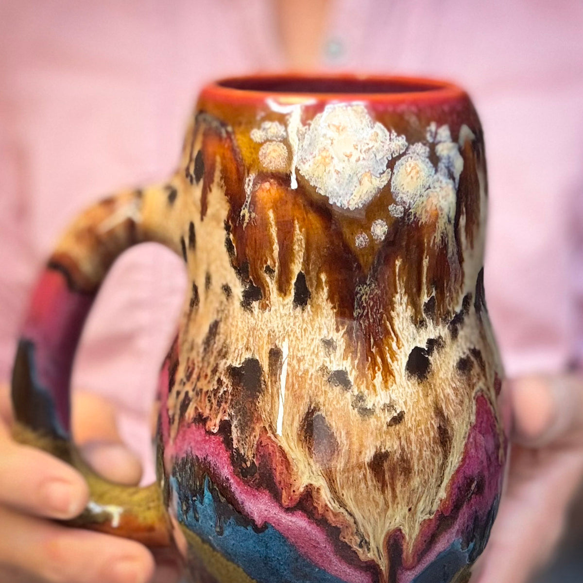 07-B Desert Oasis Curvy Mug, TOP SHELF - 26 oz.