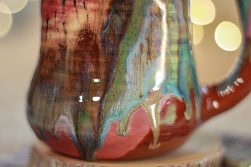 06-C Rainbow 'FLOW' Variation Textured Divot Mug, 20 oz.