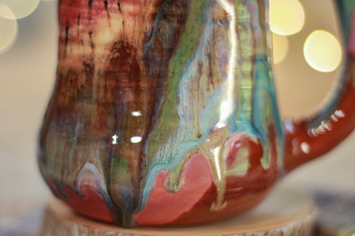 06-C Rainbow 'FLOW' Variation Textured Divot Mug, 20 oz.