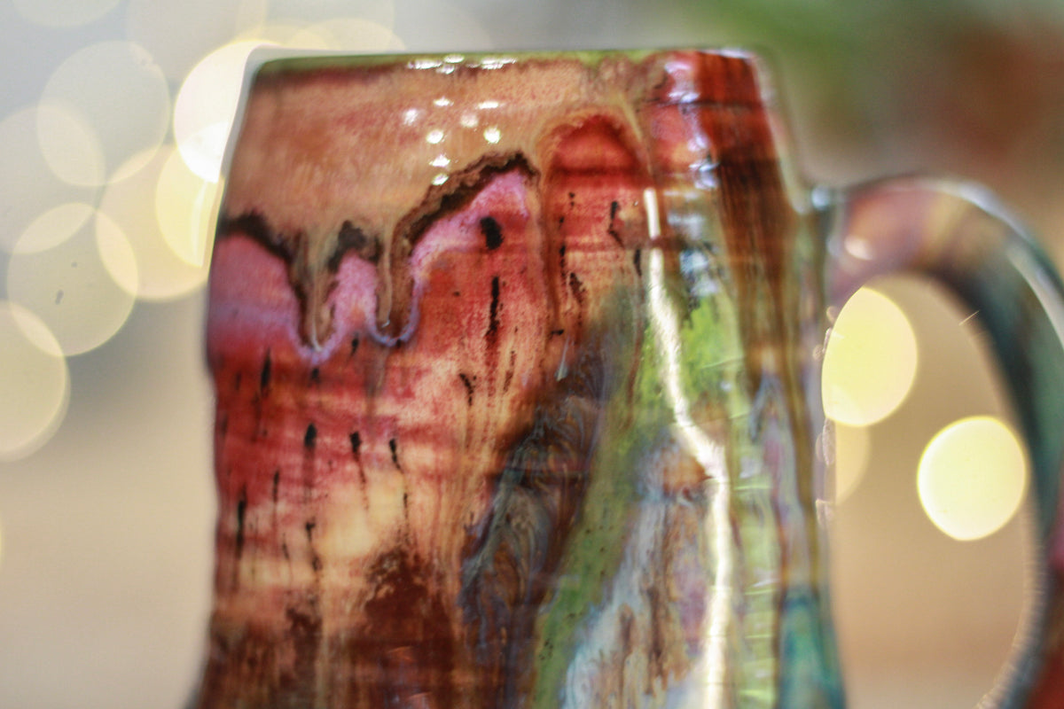 06-C Rainbow 'FLOW' Variation Textured Divot Mug, 20 oz.